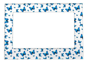 Best Deals! Blue butterflies magnetic frame