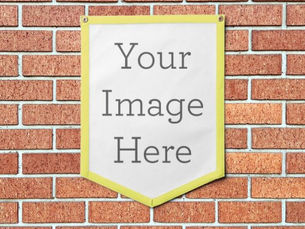 Big Deals! Create Your Own 24" x 18" Yellow Pennant Banner