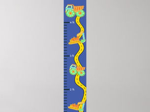 Hot Deals! Blue Construction Little Boys Growth Chart
