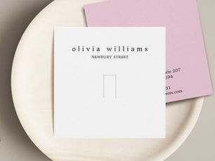 Best Price! Simple Square Pink Ring Jewelry Display Card