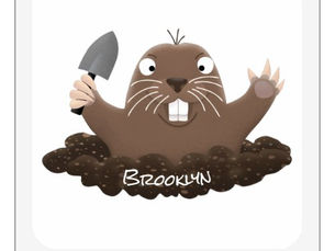 Best Price! Funny pocket gopher digging cartoon illustration wall decal