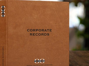 Hot Deals! Corporate Record Book Binder Sable Leather