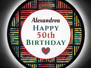 Hot Review! Happy Birthday 50th Stripes Watercolor LED Sign