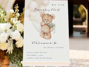 Top 10! Cute Ivory Bearly Wait Balloon Baby Shower Welcome Foam Board