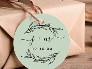 Best Deals! Rustic Laurel Leaves Script Initials Wedding Favor Tags