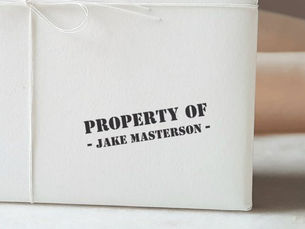 Best Price! Property Of Your Name | Personalized Rubber Stamp