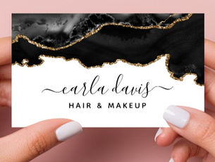 Best Deals! Black Gold Agate Marble Business Card