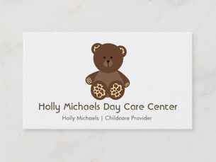 Top 5! Daycare / Babysitter Bear Business Cards