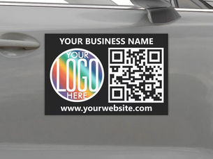 Hot Deals! QR Code Generator & Business Logo Professional Car Magnet