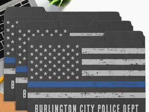 Review Personalized Thin Blue Line Police Officer File Folder