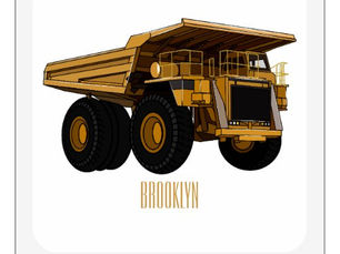 Hot Review! Haul truck cartoon illustration wall decal