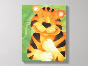 Top 5! Cute happy tiger canvas wrap print