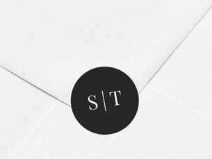 Big Deals! Editable Background Color Wedding Monogram Classic Round Sticker