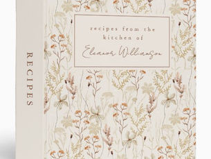 Top 10! Boho Rustic Meadow Floral Personalized Recipe 3 Ring Binder