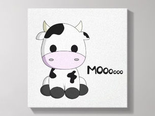 Hot Review! Cute baby cow cartoon kids wrapped canvas