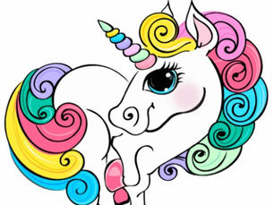 Review Cute Girly Unicorn Colorful Magical Rainbow Hair Cutout