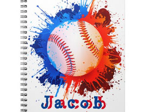 Best Deals! Baseball personalized kid's notebook