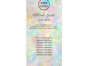 Top 5! faux iridescent new opal rack card