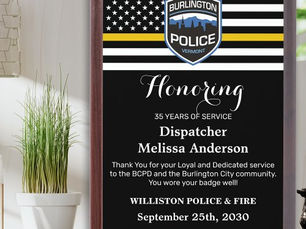 Best Price! 911 Dispatcher Retirement Custom Thin Gold Line Award Plaque