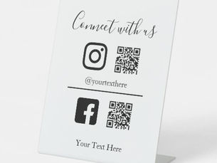 Top 5! Business Company QR code Instagram Facebook Sign