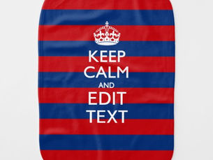 Review Stylish KEEP CALM AND Your Text on Stripes Baby Burp Cloth