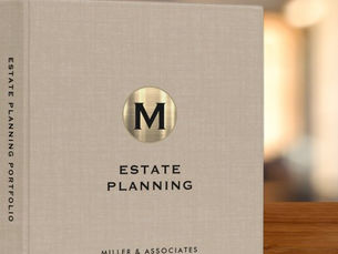 Big Deals! Estate Planning Linen Gold Initial Logo 3 Ring Binder
