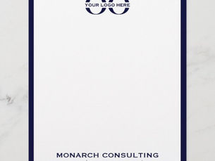 Hot Deals! Minimalist Business Logo Letterhead Navy Frame
