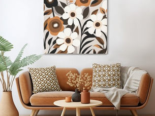 Hot Review! Retro Mid Century Modern Floral Canvas Print