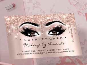 Big Deals! Loyalty Card 6 Punch Makeup Lashes Heart Rose Brow