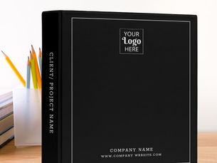 Hot Deals! Modern Business Logo Company Name Black 3 Ring Binder