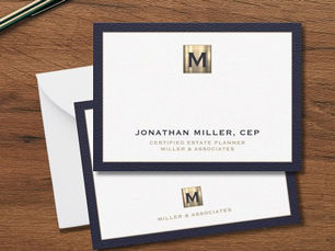 Hot Deals! Elegant Luxury Gold Initial Logo Note Card