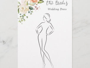 Top 5! Floral Roses Guess The Dress Bridal Shower Game Flyer