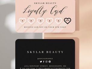 Top 10! Salmon Pink & Black Stylish Minimal Heart Love Loyalty Card