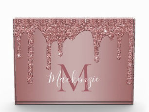Hot Review! Rose Gold Sparkle Glitter Drips Monogram Photo Block