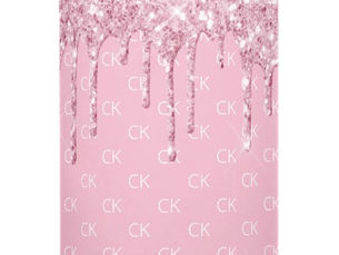 Best Deals! Pink glitter drip sparkle monogram pattern lamp shade