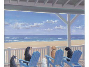 Hot Review! Dogs on Deck Chairs Acrylic Print