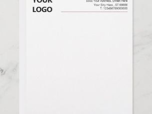 Hot Review! Personalized Business Logo Address Info Letterhead
