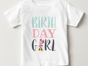 Top 10! Minnie Mouse Chalkboard Birthday Girl Baby T-Shirt