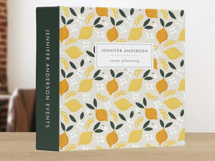 Top 10! Modern Summer Citrus Lemon Pattern Personalized 3 Ring Binder