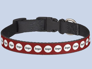 Top 5! Simple Logo Business Promotional Burgundy Red Pet Collar