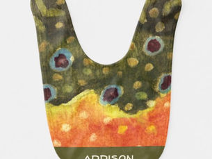 Top 10! Brook Fly Fishing Baby Bib