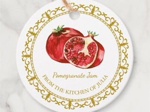 Best Deals! Vintage Homemade Pomegranate Jam Hang Tag l White