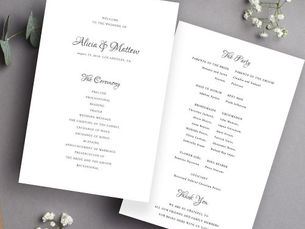 Best Price! Budget wedding program elegant calligraphy flyer