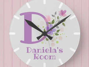 Big Deals! Kids Bedroom Clock with Name Daniela