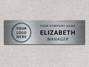 Top 5! Modern Business Logo Silver Name Tag