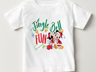 Top 5! Mickey & Minnie | Jingle Bell Fun Baby T-Shirt