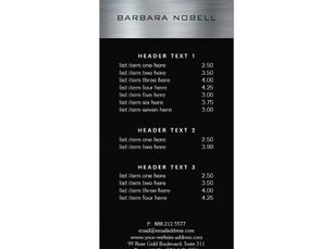 Top 5! Professional Silver Stripe Service Menu