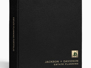 Best Deals! Luxury Black Leather Gold Initials Estate Planning 3 Ring Binder