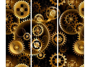 Top 5! Seamless Steampunk Brass Gears Triptych
