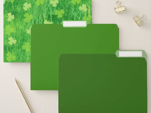Best Deals! Shamrock Pattern File Folder Set